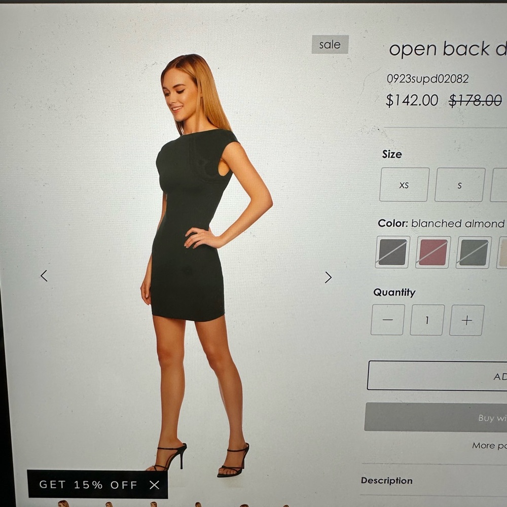 Brand: Susana Monaco... Size XL Body Con black midi dress.